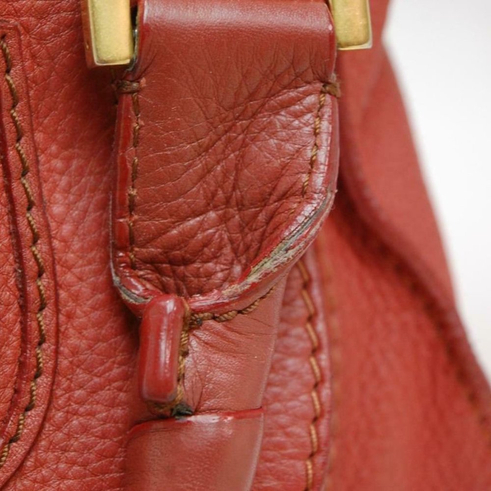 Auth Chloe Marcie Medium Shoulder Bag Leather Maple - Picture 2 of 13